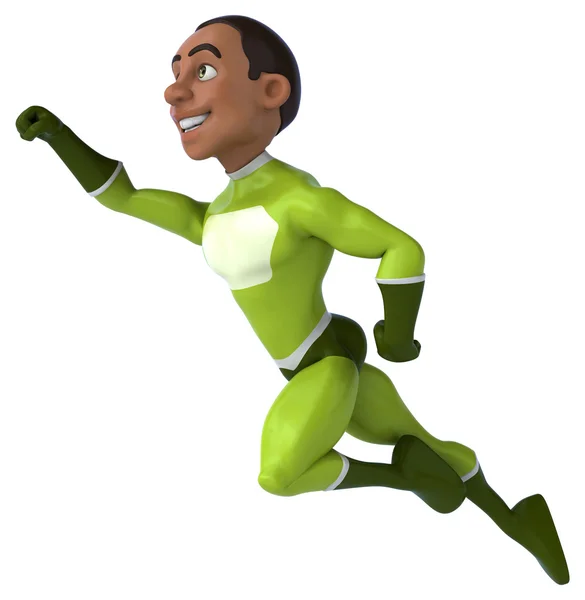 Cartoon Black superhero — Stock Photo, Image