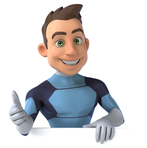 Fun cartoon superhero — Stock Photo, Image