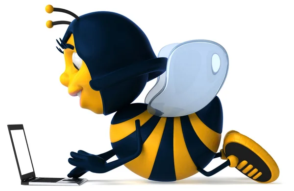 Leuke cartoon bee — Stockfoto