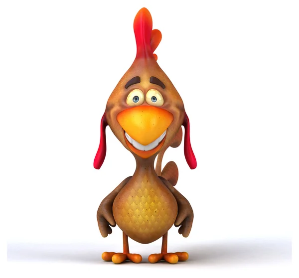 Funny cartoon chicken — Stock Photo, Image