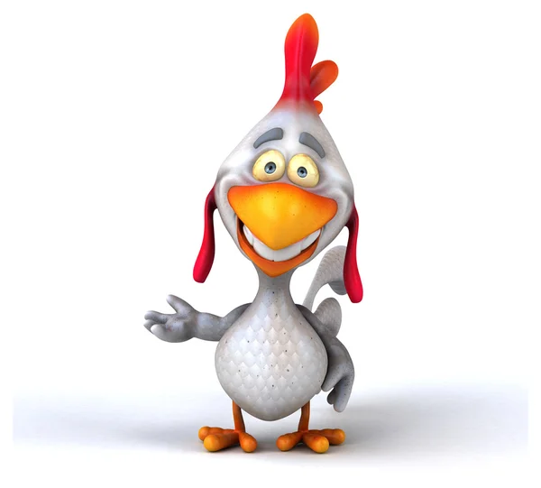 Rolig tecknad kyckling — Stockfoto