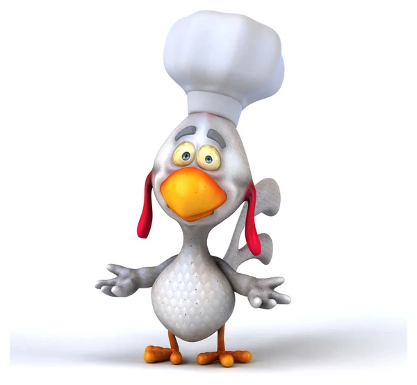 Funny cartoon chicken — Stock Photo, Image