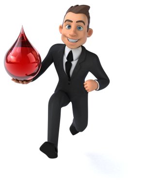 Eğlenceli karikatür işadamı