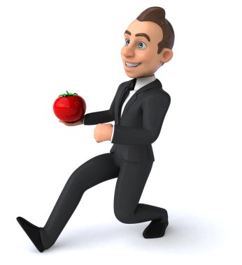 Eğlenceli karikatür işadamı