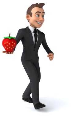 Eğlenceli karikatür işadamı