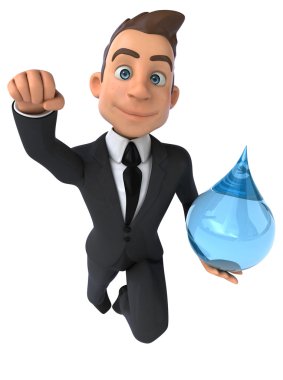 Eğlenceli karikatür işadamı