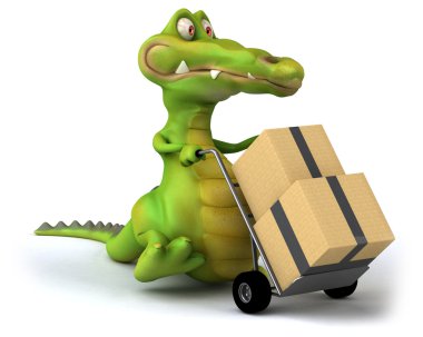 komik karikatür timsah