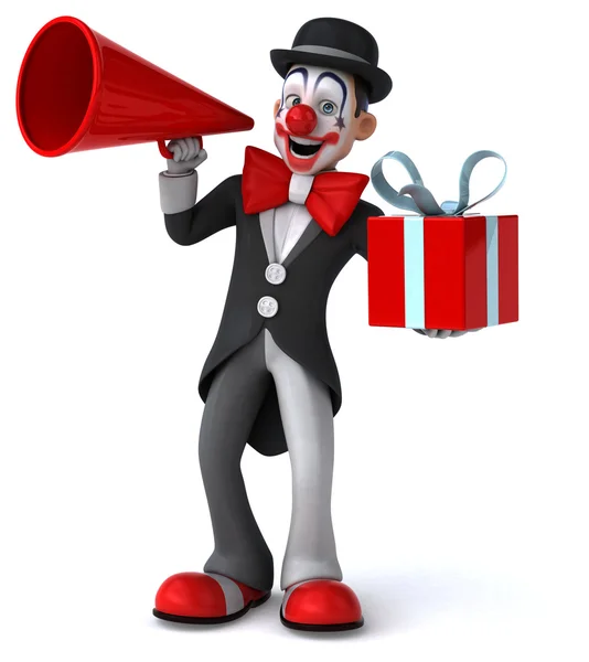 Fun cartoon clown — Stock Photo, Image