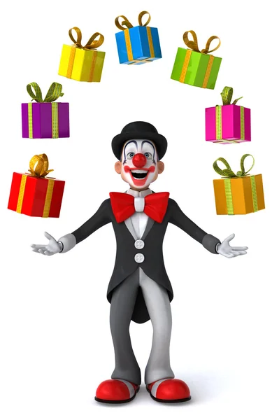 Fun cartoon clown — Stock Photo, Image