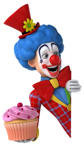 Fun cartoon clown — Stock Photo, Image