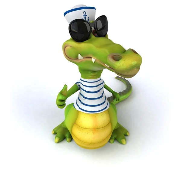 Fun cartoon crocodile — Stock Photo, Image