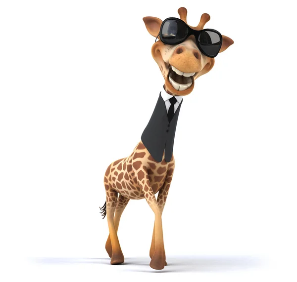 Spaß-Giraffe im Business-Anzug — Stockfoto