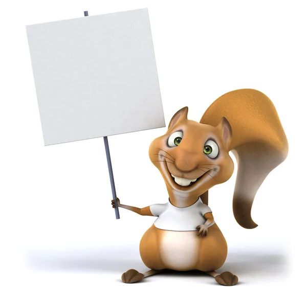Squirrel with a white t shirt — Stock Photo, Image