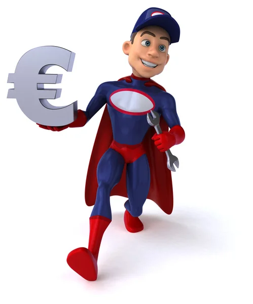 Super cartoon mechanic — Stock Photo, Image