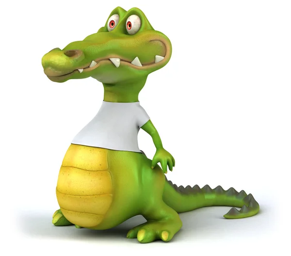 Crocodile in white shirt — Stock Photo, Image