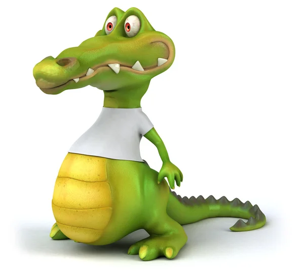 Krokodýl v bílé košili — Stock fotografie
