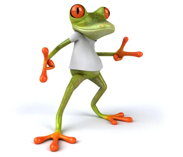 Funny cartoon frog Stock Photo