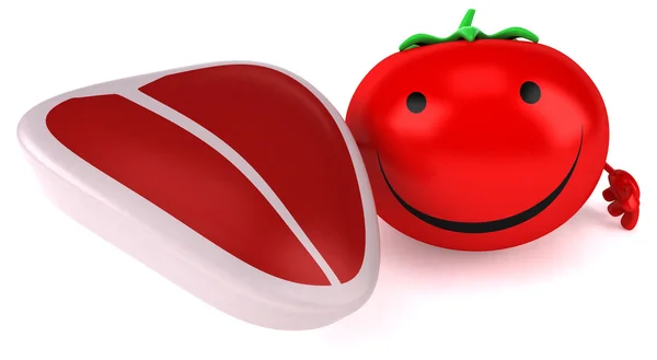 Diversão cartoon tomate — Fotografia de Stock