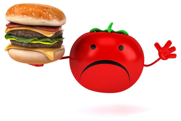 Fun cartoon tomato — Stock Photo, Image