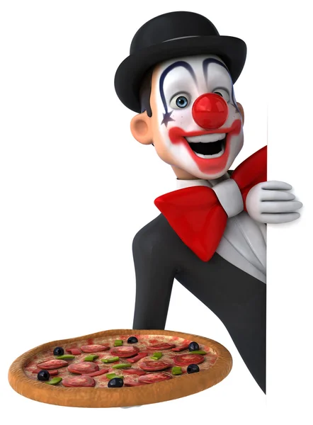 Leuke cartoon clown — Stockfoto