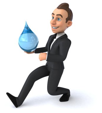 Eğlenceli karikatür işadamı