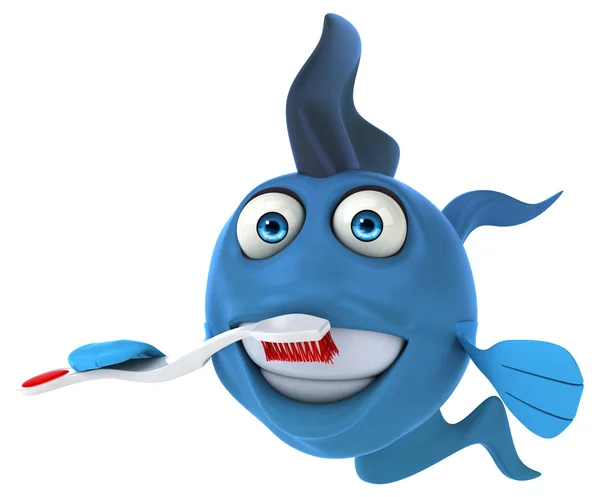 Fun cartoon fish — Stock Photo, Image