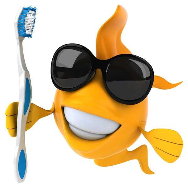 Fun cartoon fish — Stock Photo, Image