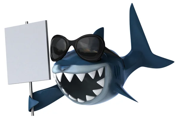 Leuk haai met kaart — Stockfoto