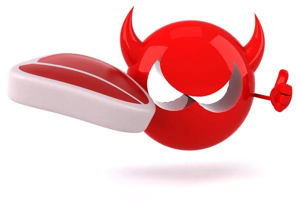 Divertente cartone animato Red Virus — Foto Stock