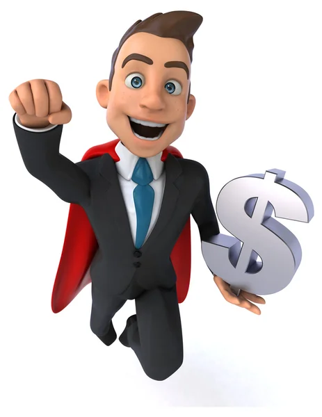 Fun cartoon businessman — Stock Photo, Image