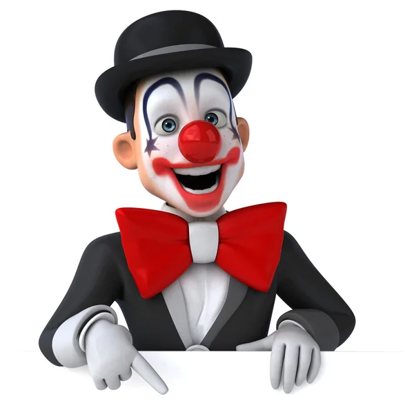 Leuke cartoon clown — Stockfoto