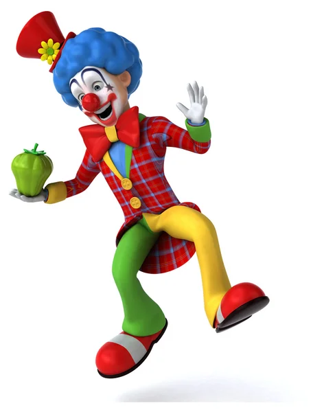 Divertente clown cartone animato — Foto Stock