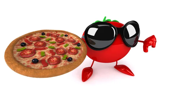 Zabawne kreskówki pomidor — Zdjęcie stockowe