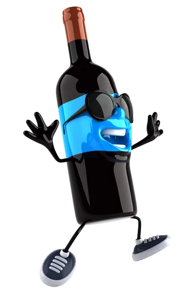 Fun cartoon Wine bottle — Stock Photo, Image