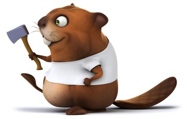 Beyaz t-shirt Beaver