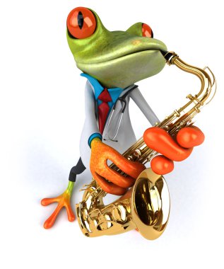 Eğlenceli çizgi film kurbağa