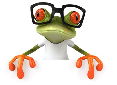 Kurbağa beyaz t gömlek