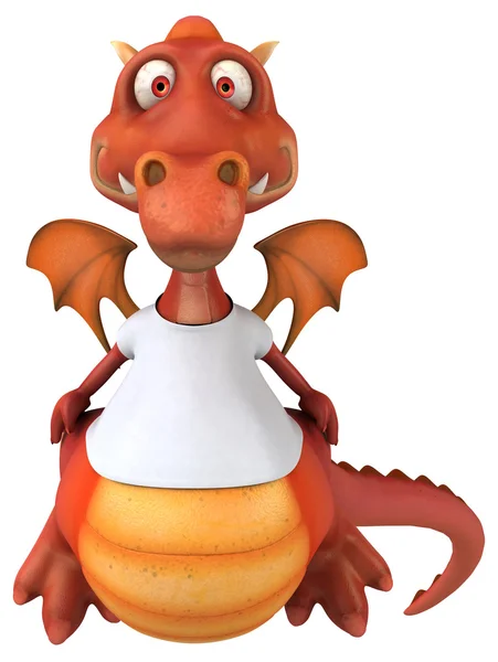 Dragon in white t-shirt — Stock Photo, Image