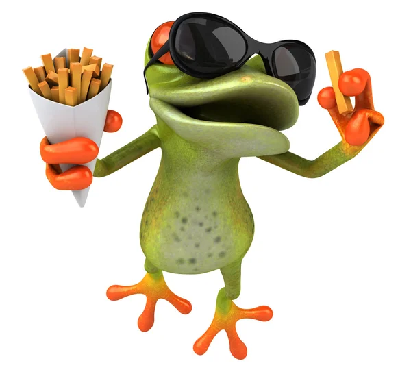 Fun cartoon frog — Stock Photo, Image