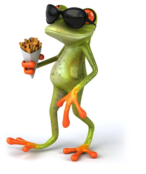 Fun cartoon frog — Stock Photo, Image