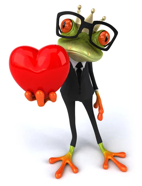 Fun cartoon frog — Stock Photo, Image