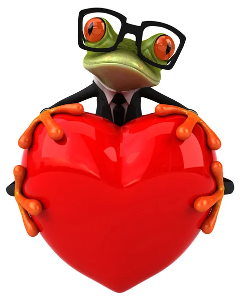 Fun мультфільму жаба — стокове фото