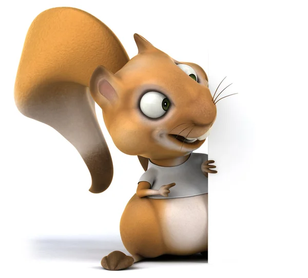 Squirrel with a white tshirt — Stock Photo, Image