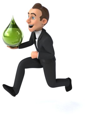 Eğlenceli karikatür işadamı