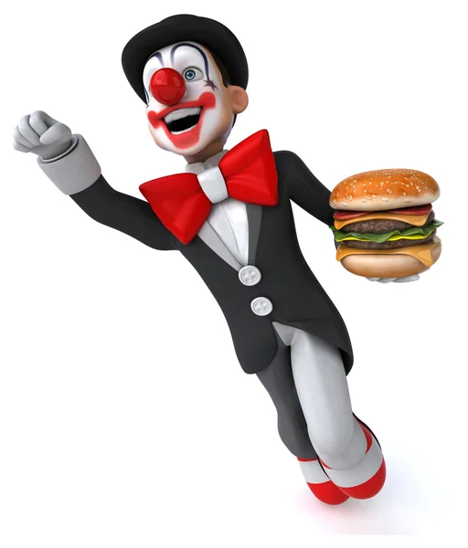 Leuke cartoon clown — Stockfoto