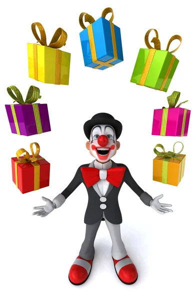 Leuke cartoon clown — Stockfoto