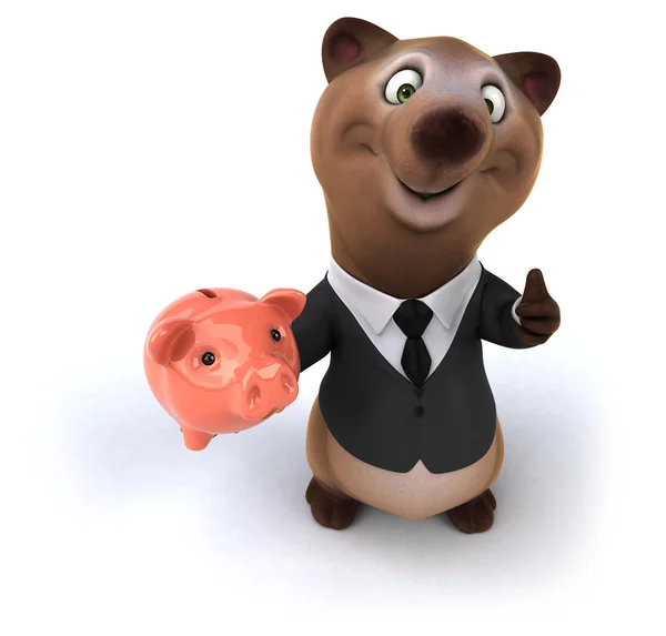 Spaß Cartoon Business Bär — Stockfoto