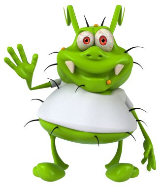 Mikrop beyaz t gömlek