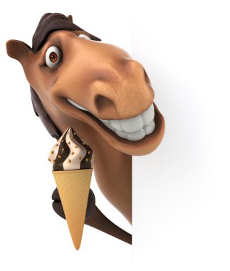 Eğlenceli çizgi film at