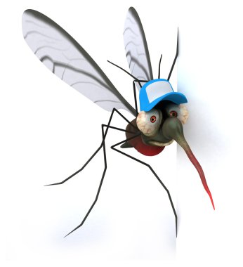 Komik karikatür sivrisinek